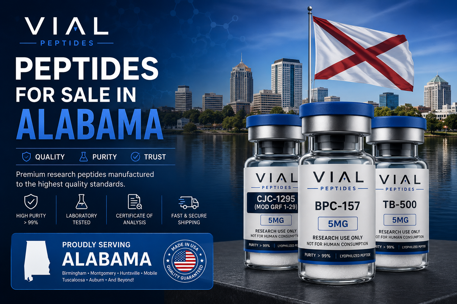 You are currently viewing Research Peptides Alabama | Premium Laboratory-Tested Research Peptides