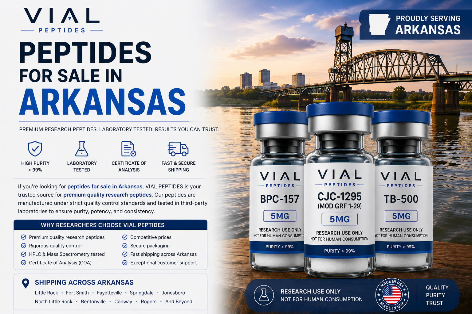 You are currently viewing Peptides for Sale in Arkansas | Premium Research Peptides | VIAL PEPTIDES