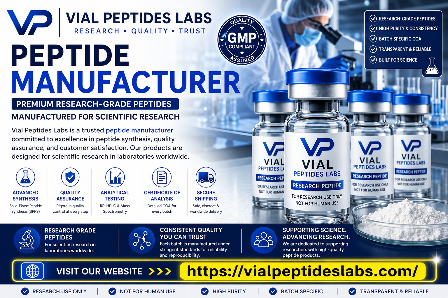 You are currently viewing Peptide Manufacturer | Premium Research-Grade Peptides